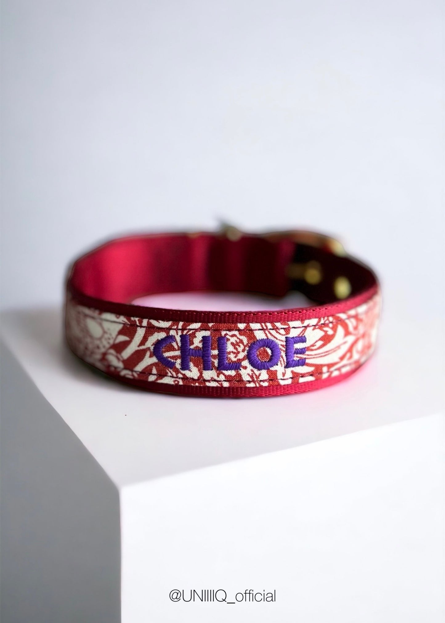 【Belt collar】William Morris ”Brother Rabbit" RED