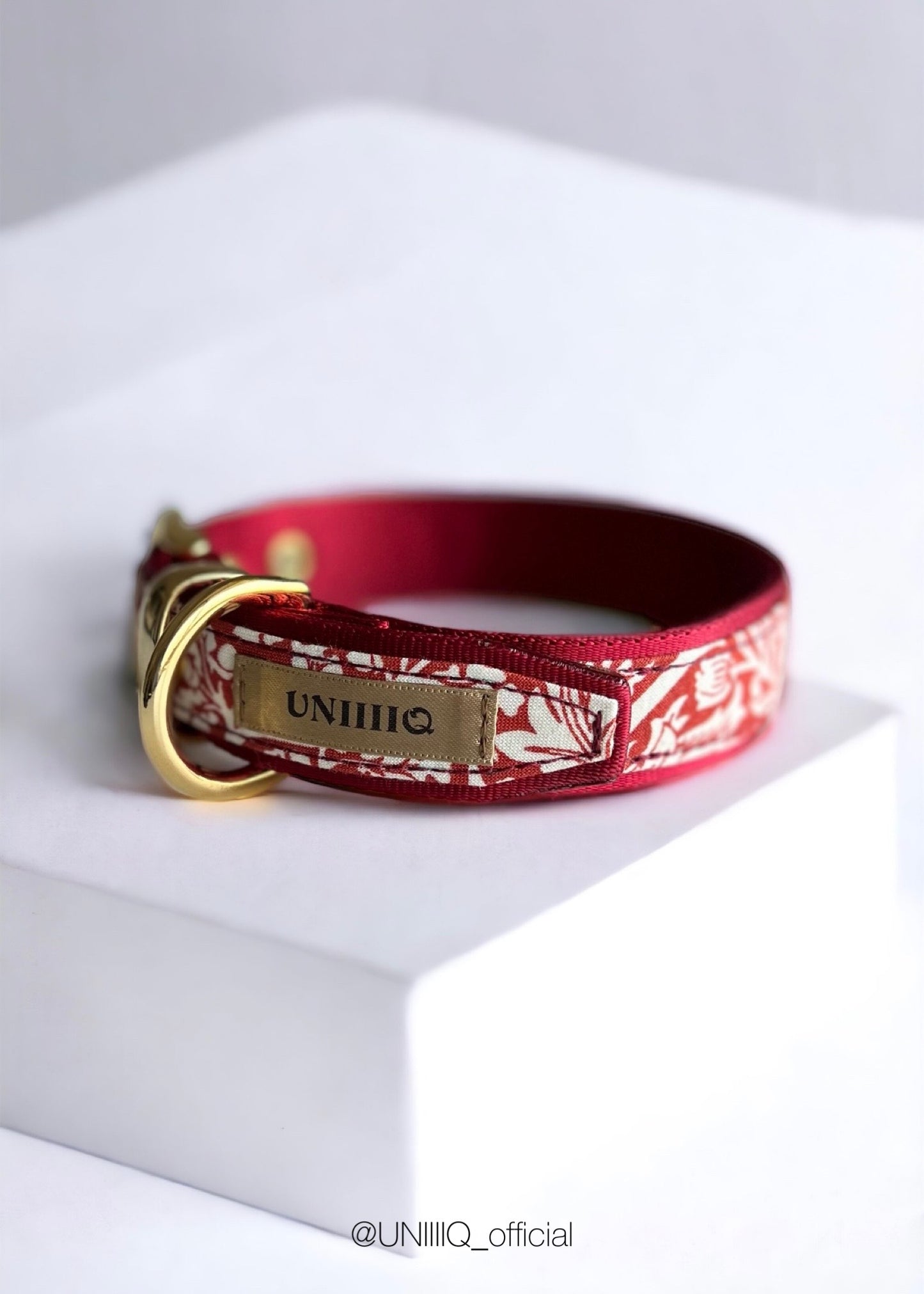 【Belt collar】William Morris ”Brother Rabbit" RED